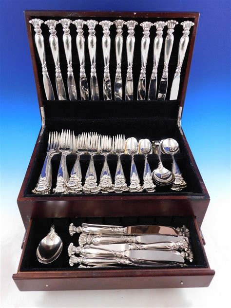 Romance of the Sea Wallace Sterling Silver Flatware Set Shell Motif ...