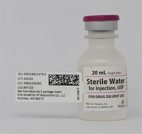 STERILE WATER by HF Acquisition Co LLC, DBA HealthFirst STERILE WATER ...