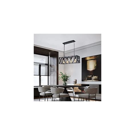 Buy MINGHUI Industrial Kitchen Island Pendant Lighting, Rectangular ...
