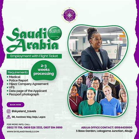 SAUDI ARABIA Employment Package, 98 Obafemi Awolowo Way, Lagos, 16 ...