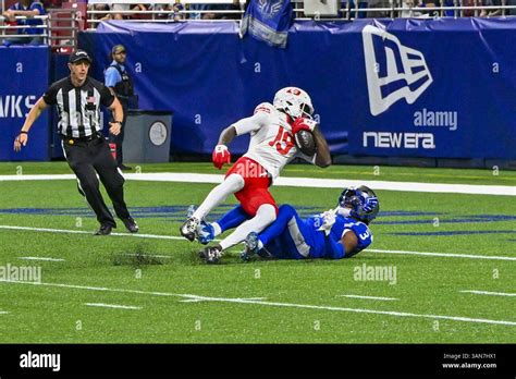 St. Louis, Missouri, USA. 13th Apr, 2025. DC Defenders wide receiver TY ...