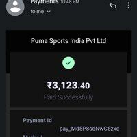 Puma — Order puma infusion from guest account... received the payment ...