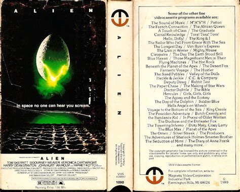 Image result for Alien 1979 VHS