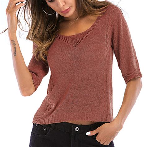 Buy Lavany ️ Women Casual Sexy Knit Backless Tops, Womens Solid ...