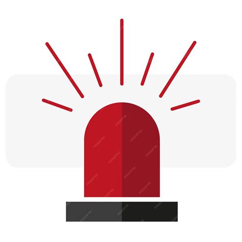 Premium Vector | Red flashing light. Emergency symbol. Vector illustration.