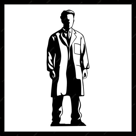 Premium Vector | Scientist silhouette vector image