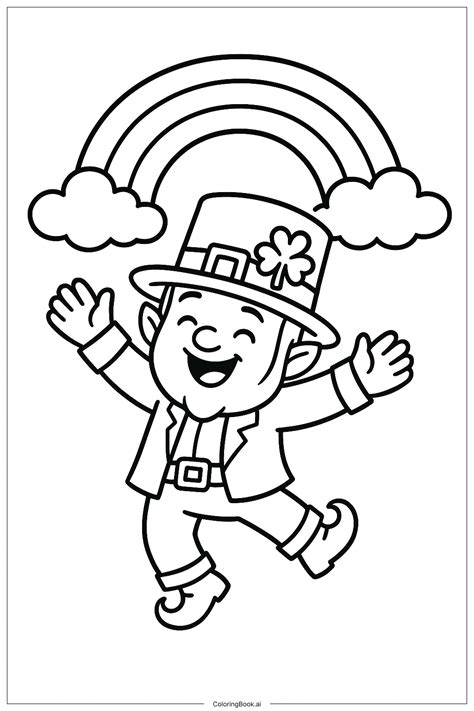 Leprechaun Riding A Unicorn Coloring Page (Free PDF&PNG Printable)