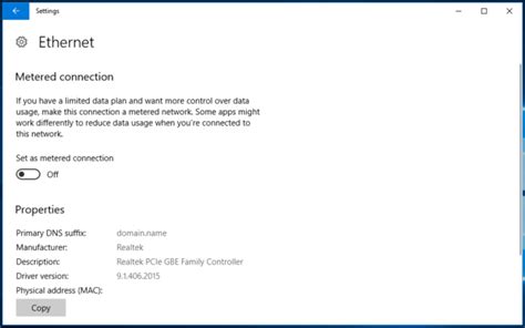 Metered Connection Setting 的图像结果