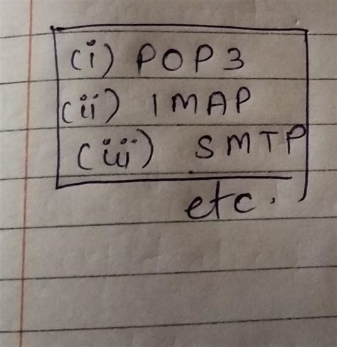 what are different protocol used in emails.explain - Brainly.in