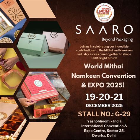 World Mithai Namkeen Convention & EXPO 2025! - Saaro Packaging
