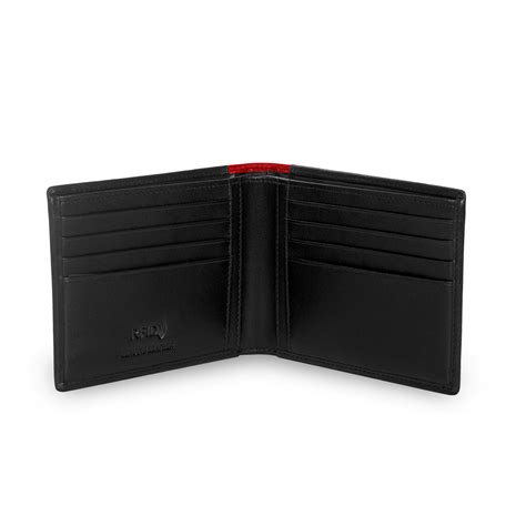 Maestro RFID Protected Bifold Wallet - Black Red – Mai Soli