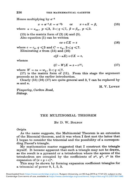 Image result for Multinomial Theorem Example