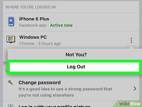 Image result for How to Log Out of Facebook On Computer
