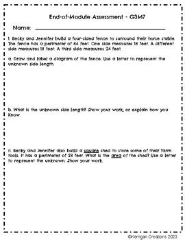 Image result for 3rd Grade Module 7 Post-Test Printable