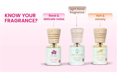 Sugandhim Fragrance Diffuser Her Choice,Champa & Rose (Gulab),3 x 10ml ...