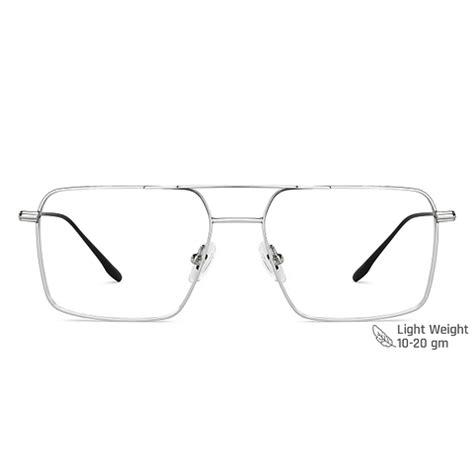 Buy Silver Black Full Rim Square John Jacobs Supreme Steel JJ E13561-C1 ...