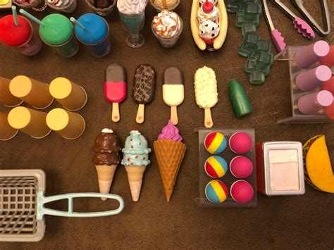 Our Generation OG Sweet Shop Ice Cream Truck Accessories Lot 100+ Food ...