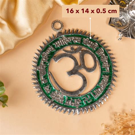 Buy German Silver Om Gayatri Mantra Amulet Pendant Gift | The Zappy Box