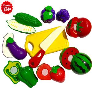 premier kido Realistic Sliceable fruits & vegetable playset - Realistic ...