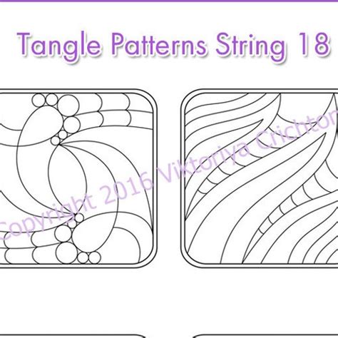 Strings for Drawing Zentangles_23. Zentangle Circle Starter - Etsy India