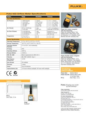 Image result for Fluke Manometer