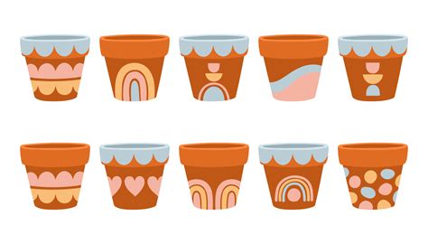 Decorated Flower Pot Clip Art