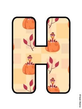 HAPPY THANKSGIVING! Thanksgiving Bulletin Board Letters, Fall, November ...