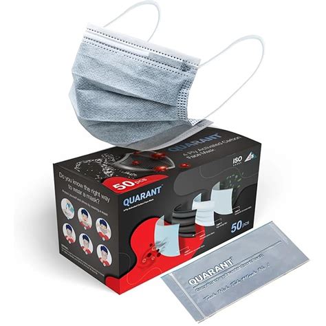 QUARANT 4 Ply Anti Pollution Activated Carbon Face Mask with Meltblown ...