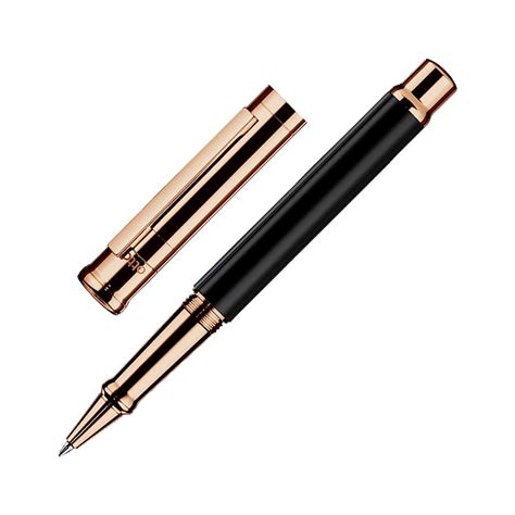 Otto Hutt Design 04 Roller Ball Pen, Black Rose Gold – Makoba