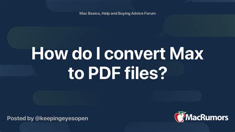 Convert Max File to PDF 的图像结果