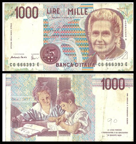 Italy 1000 used Banknote – Banknotecoinstamp