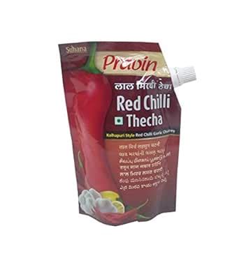 Pravin Chutney - Red Chilli Thecha, 100g Pouch : Amazon.in: Grocery ...