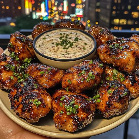 Honey Chili Chicken Bites with Cool Ranch Dip - Lora Chef