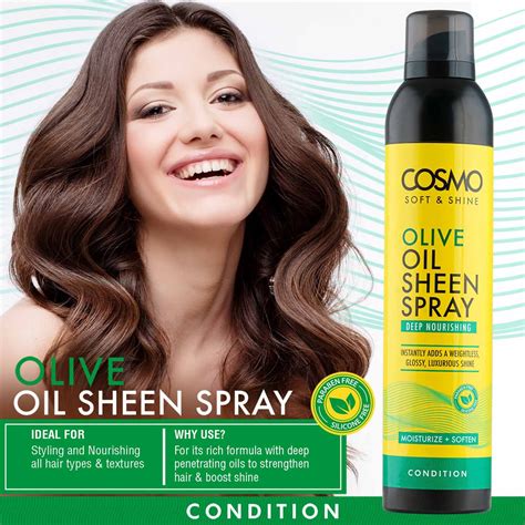 COSMO SOFT & SHINE OLIVE OIL SHEEN SPRAY - 300ML – COSMO Online Shop