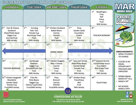 Menus | Crockett County CCSD
