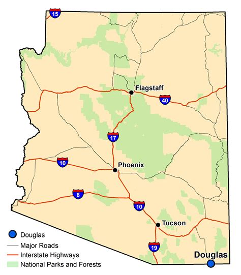 Map Of Douglas Az