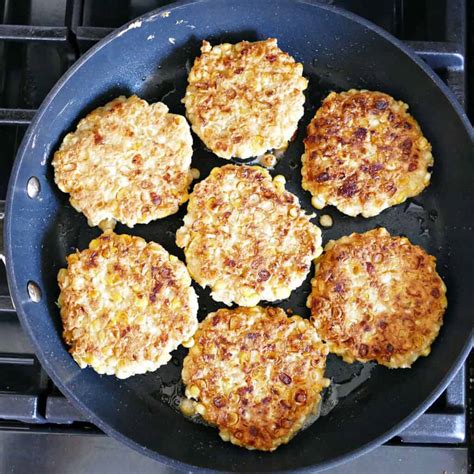 4 Ingredient Corn Fritters - It's a Veg World After All®