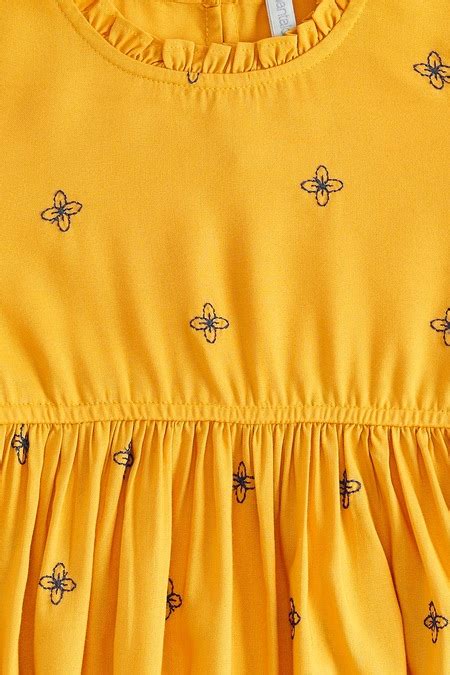 Yellow Printed Casual Girls Regular Fit Dresses - Selling Fast at ...