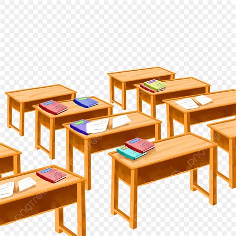 Classroom Desks Clipart Transparent Background, School Classroom Desk ...