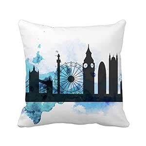 Buy London Tower Bridge Silhouette England Square Throw Pillow Insert ...