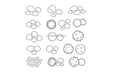 Stones for Landscape - Free CAD Drawings