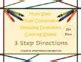 Multi Step Following Directions Worksheets THREE STEP (set 4) | TPT