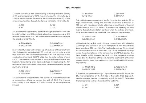 Image result for Heat Transfer Example Problems