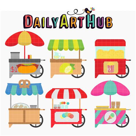Food Carts Clip Art Set – Daily Art Hub // Graphics, Alphabets & SVG