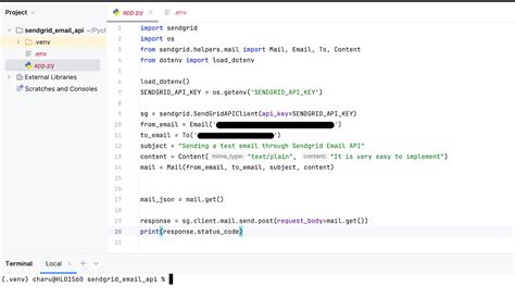 SendGrid Using Python 的图像结果