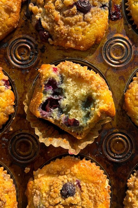 The BEST Blueberry Crumb Muffins Recipe - Feasty Travels