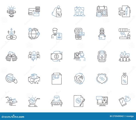 Disposable Income Line Icons Collection. Discretionary, My, Salary ...