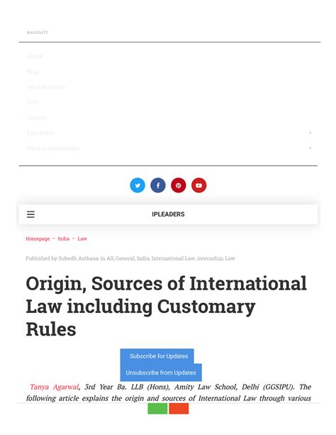 Sources of international law - NAVIGATE Homepage India Law Published by ...