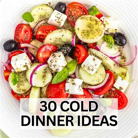 30 Cold Dinner Ideas (No Oven) - The Plant Based School