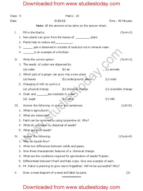 Image result for Science 5 Class Question and Answer